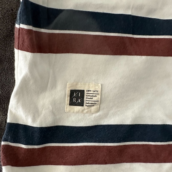 Vintage 90s Grunge Lira Striped T-Shirt - Picture 2 of 4